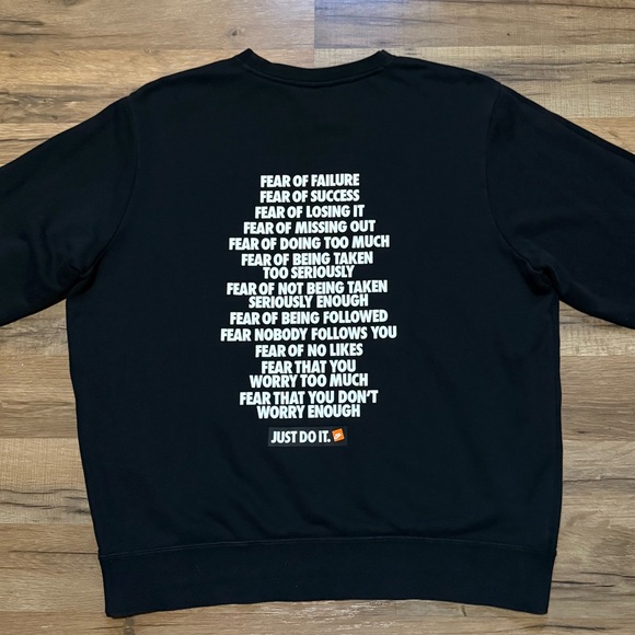 nike fear of failure sweatshirt